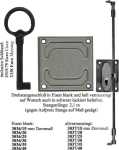 Restposten - Drehstangenschlösser Modell 3036, Eisen blank, mit Stangen, Zubehör und Schlüssel komplett, Restposten