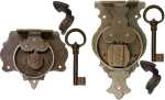 Truhenschlösser antik altes Truhenschloss mit Schlüssel mittelalter Beschläge