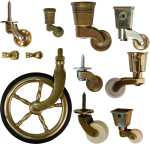 Antike Möbelrollen Möbelfussrollen Metallfüße antik Teewagenrolle alt Teewagenrad