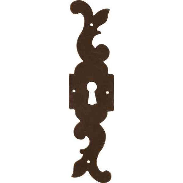 Schlüsselschild, Eisen gerostet und gewachst, alt, antik, altes antikes Schild