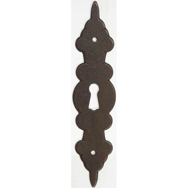 Schlüsselschild, Eisen gerostet und gewachst, alte antike Schilder, mit Schlüsselloch A