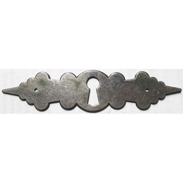 Schlüsselschild, in Eisen altverzinnt, alte antike Schilder