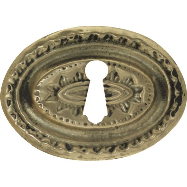 Schlüsselschild, Messing patiniert, Biedermeier, alte antike Schilder, noch 3 Stück verfügbar (SL)