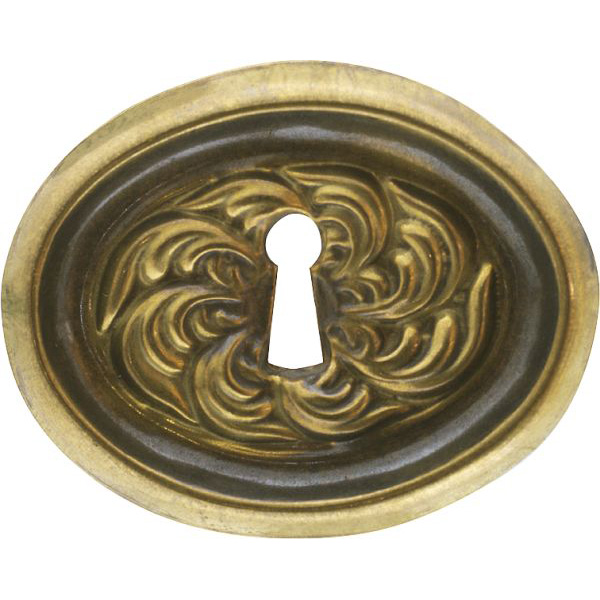 Schlüsselschild, Messing patiniert, Biedermeier, alte antike Schilder. Einzelstück, nur noch 1 Stück verfügbar. (SL)