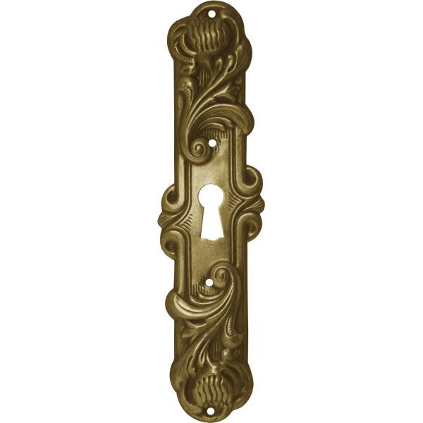 Schlüsselschild, Messing patiniert, aus dem Jugendstil