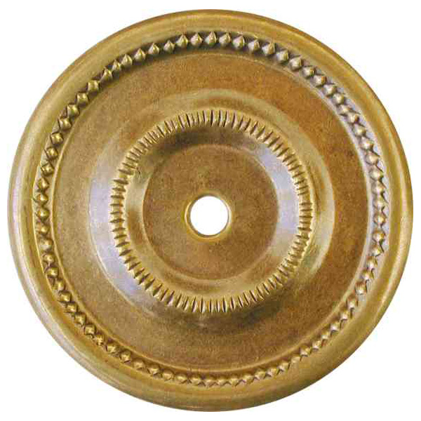 Rosette, Ø 49mm, Messing patiniert, für alten Knopf oder Ring