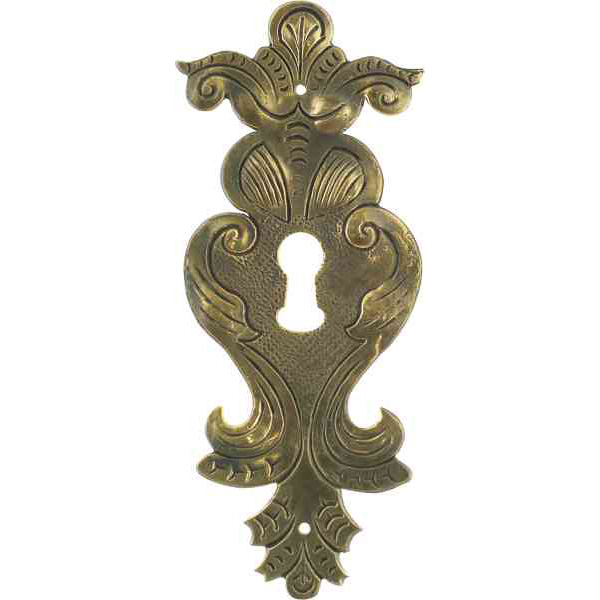Schlüsselschild antik aus Messing patiniert. Handgefertigt aus Blech.