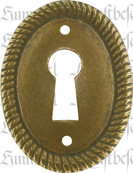 Schlüsselschild quer oval massiv Bronze 1099 