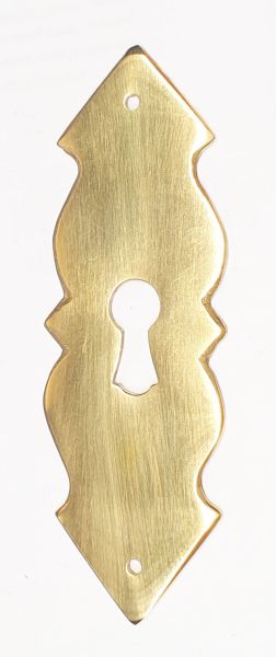 Schlüsselschild, Messing poliert, alte Beschläge für Bauernmöbel
