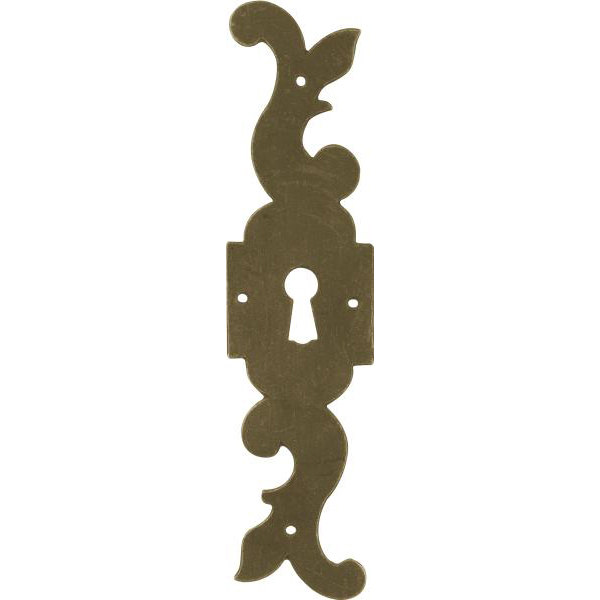 Schlüsselschild, Messing antik patiniert. Handgefertigt aus Blech.