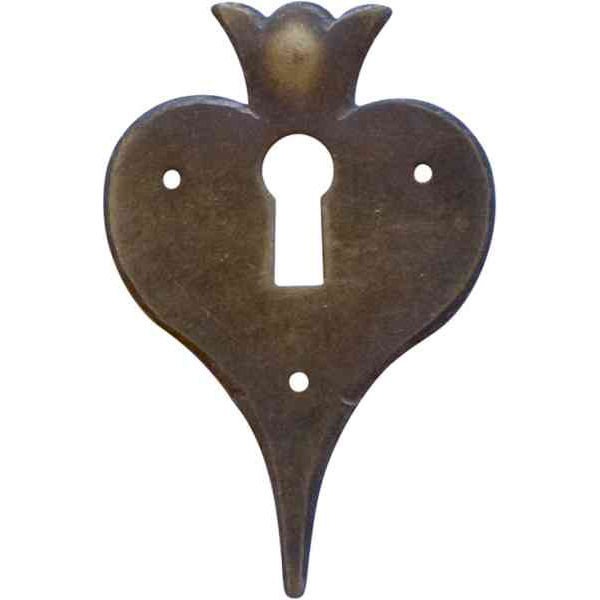 Nostalgisches Schlüsselschild aus Messing patiniertes Schild