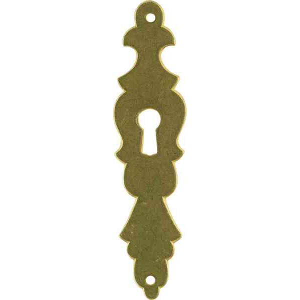 Schlüsselschild, Messing patiniert, Möbelbeschläge alte, rustikale
