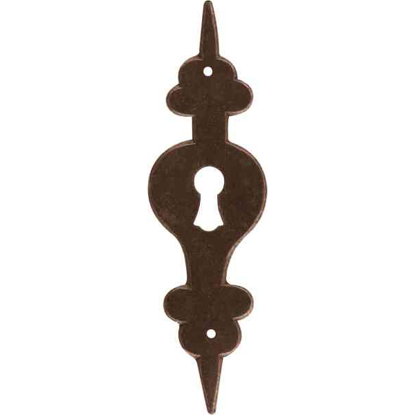 Schlüsselschild, Eisen gerostet und gewachst, Schild für antike Möbel, rustikal