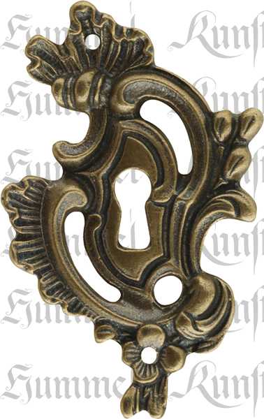 Schlüsselloch Barock Messing massiv JADO Möbelbeschlag,Schlüsselschild 