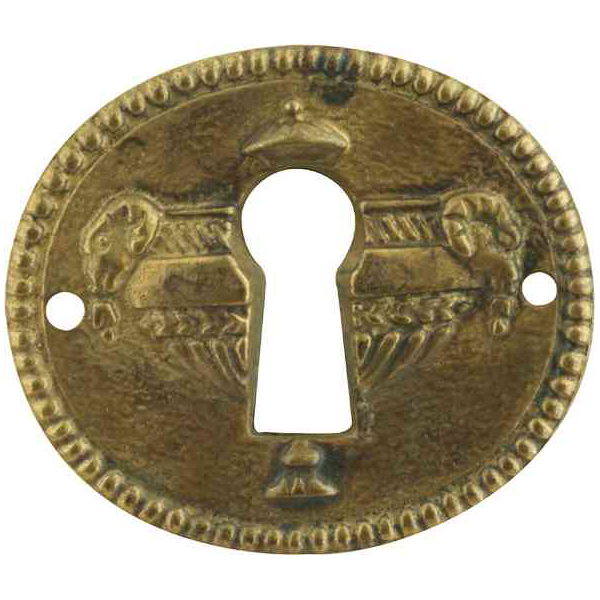 Schlüsselschild, Messing patiniert, nostalgisch, antik