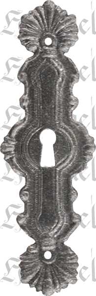 Schlüsselschild, altverzinnt, Gründerzeit Beschläge, altes antikes Schild