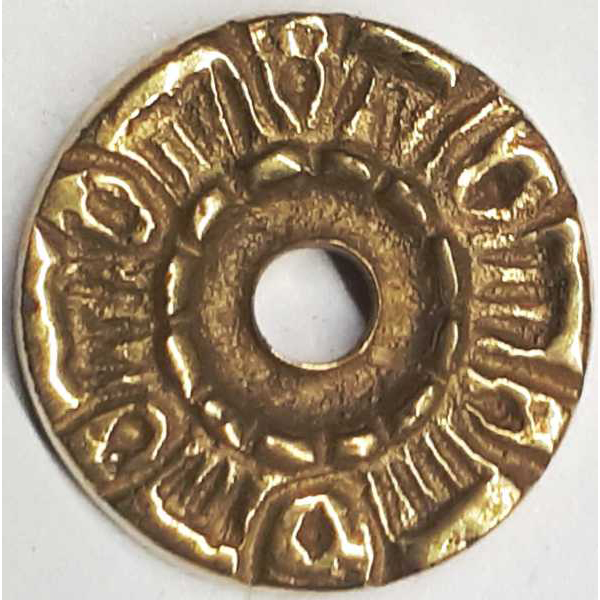 Rosette rund, Messing gegossen poliert