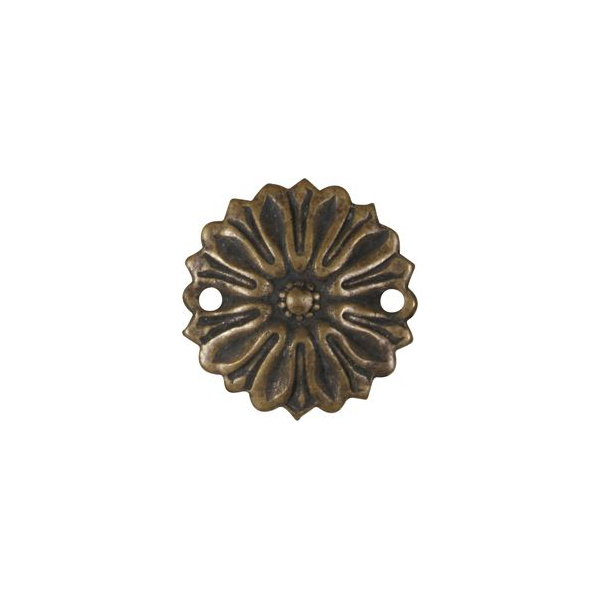 Bilderrahmenrosette, Zierrosette, Messing patiniert