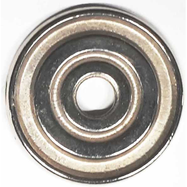 Rosette alte, Messing antik vernickelt, rund, groß für Knopf oder Ring