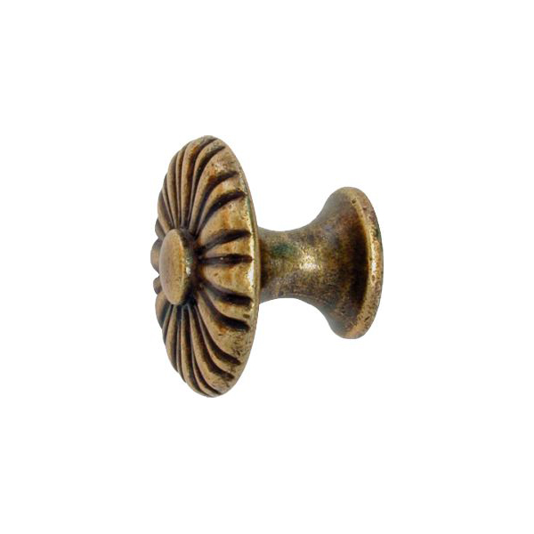 Schubladenknöpfe, Antiker Knopf, vintage Möbelknopf alt, Ø 30mm, altvermessingt Bild 2