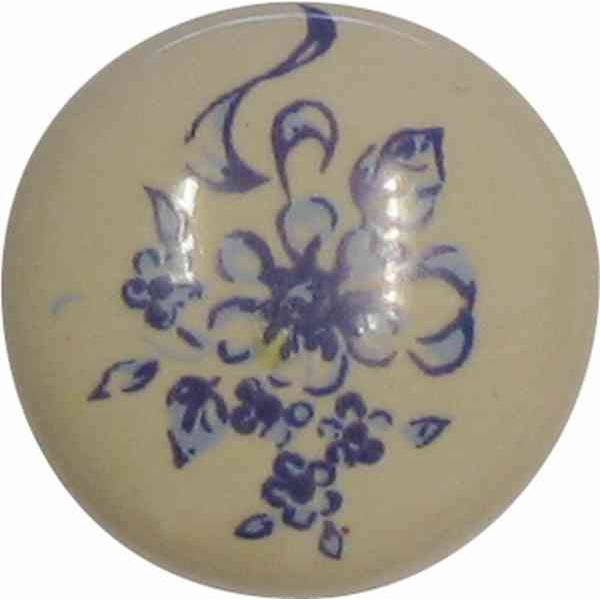 Möbelknopf Porzellan, Porzellanknopf Landhausstil, bemalt, Ø 28 mm, Möbelknöpfe aus Keramik
