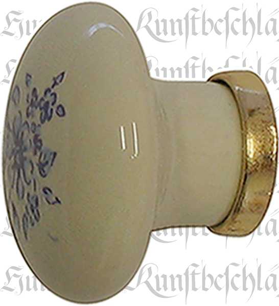 Möbelknopf Porzellan, Porzellanknopf Landhausstil, bemalt, Ø 28 mm, Möbelknöpfe aus Keramik Bild 2