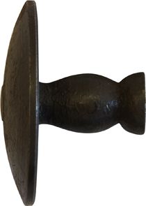 Möbelknöpfe antik, Knopf, Ø 20mm, Eisen gerostet und gewachst, gedreht. Aus Blech gestanzt und geprägt. Bild 2
