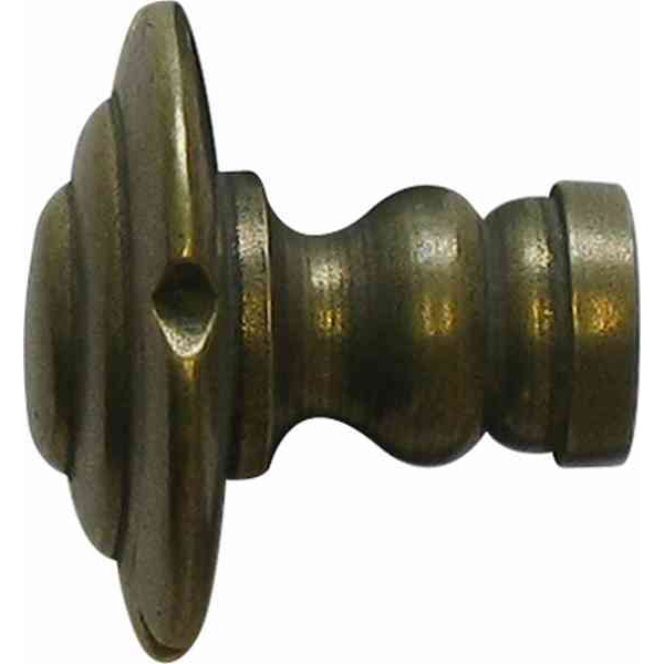 Möbelknopf rustikaler, Ø 30mm, mit Rosette in Messing patiniert, Möbelknopf rustikal, Messingknopf alt, antik. Knopf aus Messing gegossen Bild 2