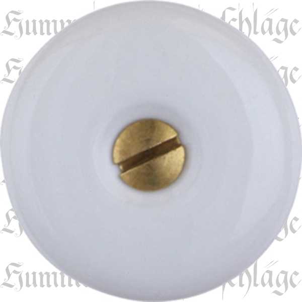 Porzellanknöpfe weiß für Schrank, Schubladen, Möbel, Ø 23mm, Möbelknopf Keramik