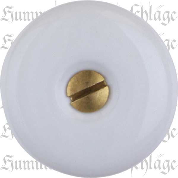 Porzellanknöpfe weiß für Schrank, Schubladen und Möbel, Ø 38mm, Möbelknopf aus Keramik