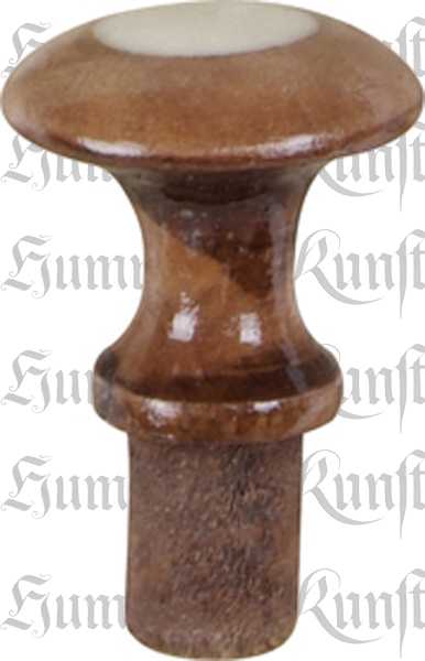Antiker Knopf aus Holz mit Einlage Ø 15mm, alt antik Bild 2