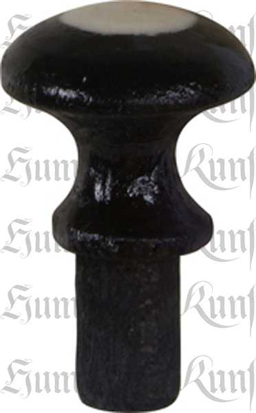 Knopf schwarz mit Einlage, Ø 15mm, alt antik, Möbelknopf für Sekretär Bild 2