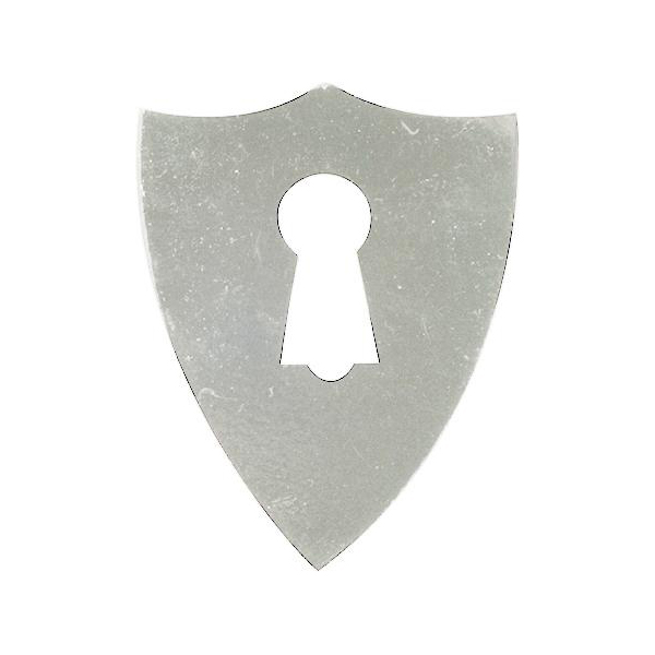 Schlüsselschild, Bein, weiß. Aus Tierknochen bzw. Horn handgefertigt, Beschläge antik