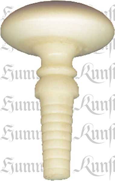 Beinknopf in weiß, Ø ca. 18mm, Möbelknopf aus Bein. Aus Tierknochen bzw. Horn handgefertigt