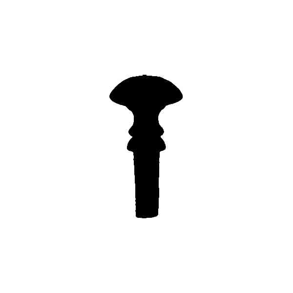 Hornknopf, schwarz, Ø ca. 12mm, Möbelknopf aus Horn. Aus Tierknochen bzw. Horn handgefertigt, Beschläge