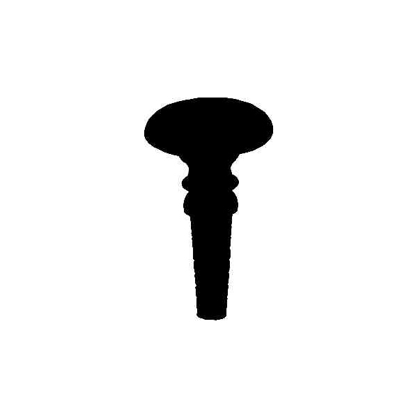 Hornknopf, schwarz, Ø ca. 16mm, Möbelknopf Horn. Aus Tierknochen bzw. Horn handgefertigt, Beschläge
