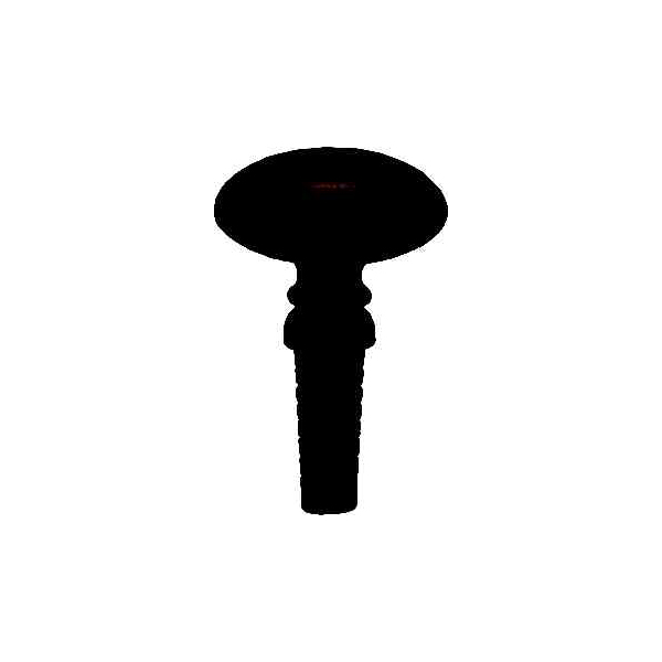 Hornknopf, schwarz, Ø ca. 18mm, Möbelknopf  aus Tierknochen bzw. Horn handgefertigt, Beschläge