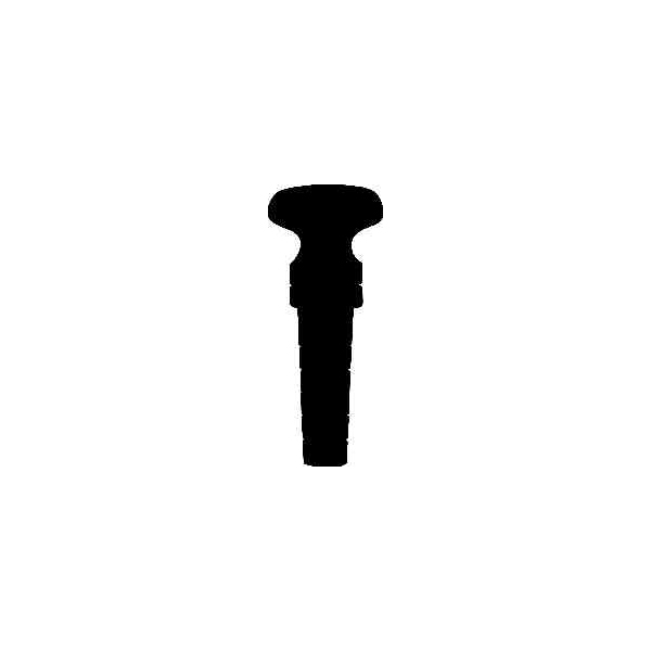 Hornknopf schwarzer, Ø ca. 9mm, Möbelknopf aus Horn. Aus Tierknochen bzw. Horn handgefertigt, Beschläge