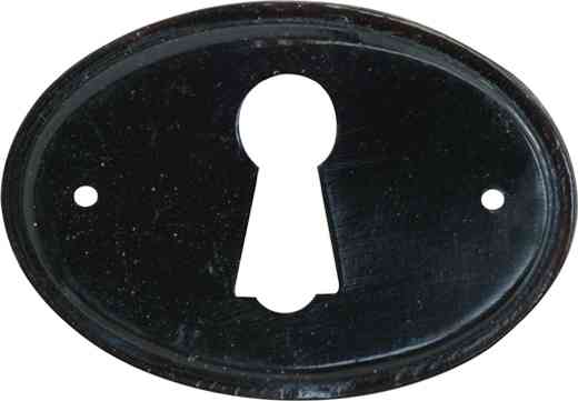 Schlüsselschild Horn schwarz. Aus Tierknochen bzw. Horn von Hand gefertigt