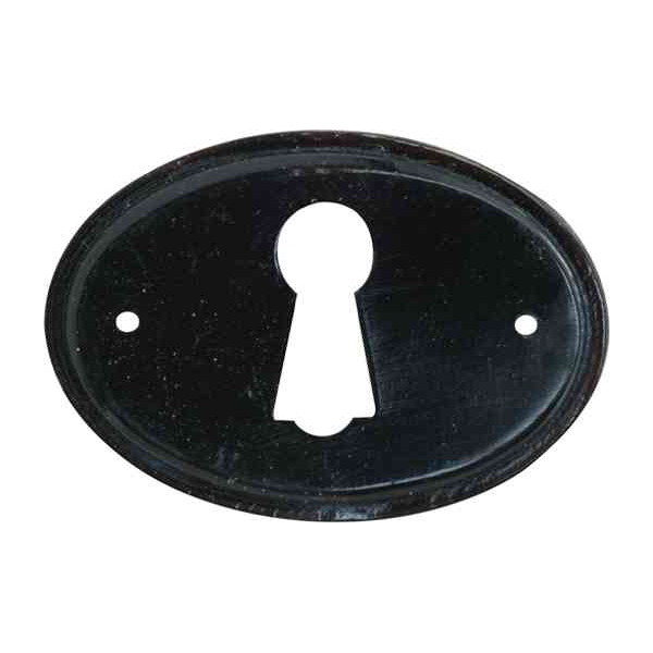 Schlüsselschild Horn schwarz. Aus Tierknochen bzw. Horn von Hand gefertigt, Beschläge