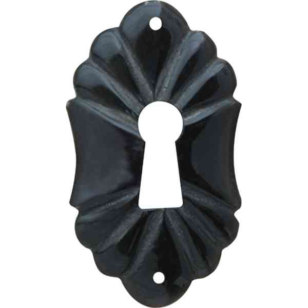 Schlüsselschild Horn, schwarz. Aus Tierknochen bzw. Horn von Hand angefertigt, Beschläge