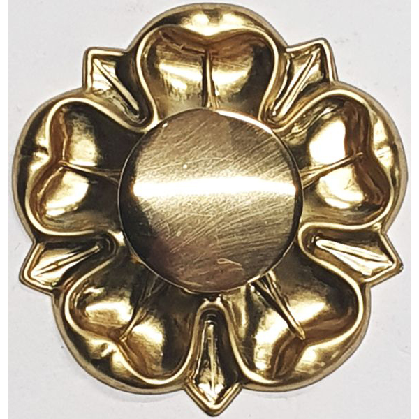 Möbelgriffe antik, Knopfgriff, Messing roh, aus dem Biedermeier Bild 2