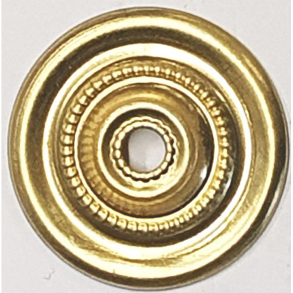 Rosette antik, für Ring oder Knopf, Messing roh, aus dem Biedermeier