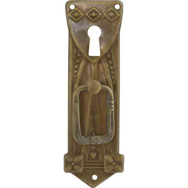 Möbelgriffe antik, Ringgriff alter, Messing patiniert, antike