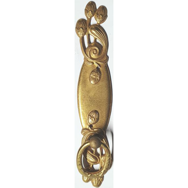 Ringgriffe, Messing roh, Schrankbeschläge Jugendstil