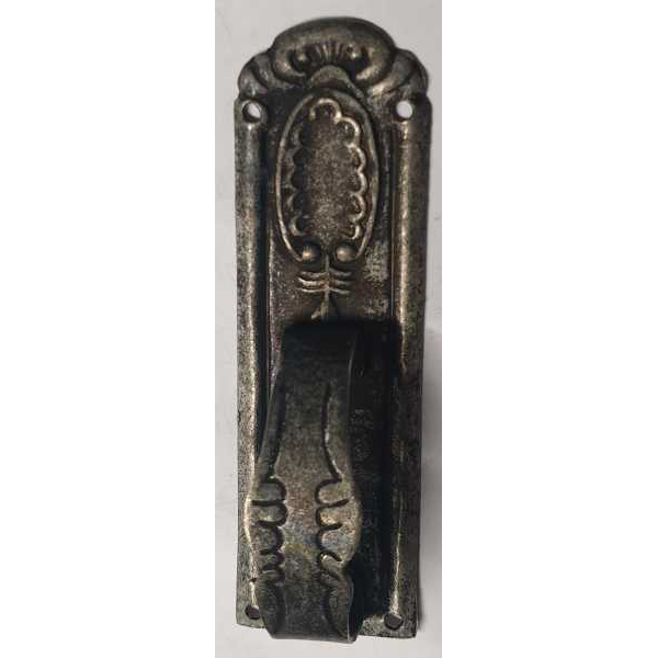 Ringgriff antik, Messing altverzinnt, Jugendstil Beschläge für alte Möbel