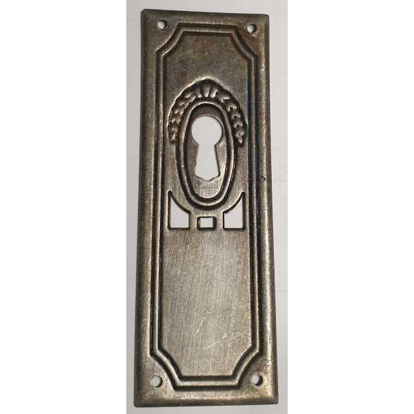 Schlüsselschild, altverzinnt, Metallbeschläge antik, nostalgisch