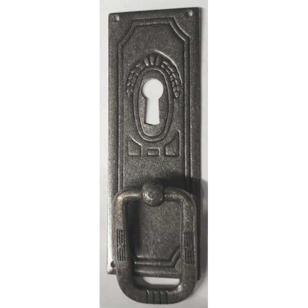 Ringgriff, altverzinnt, Jugendstil Zierbeschlag