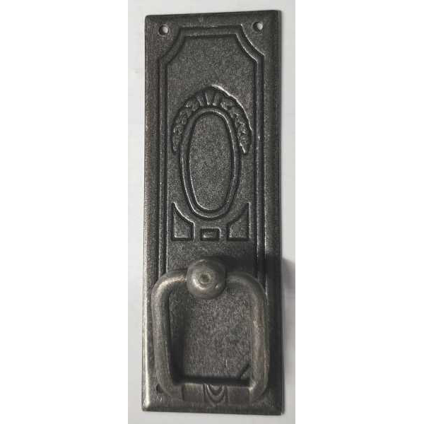 Ringgriff, altverzinnt, alter Griff, Jugendstil Zierbeschlag