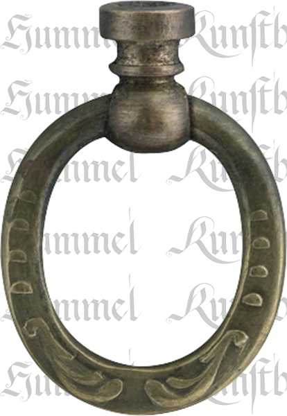 Ring, Messing patiniert. Aus Draht gefertigt, geprägt, alter Griff Bügel